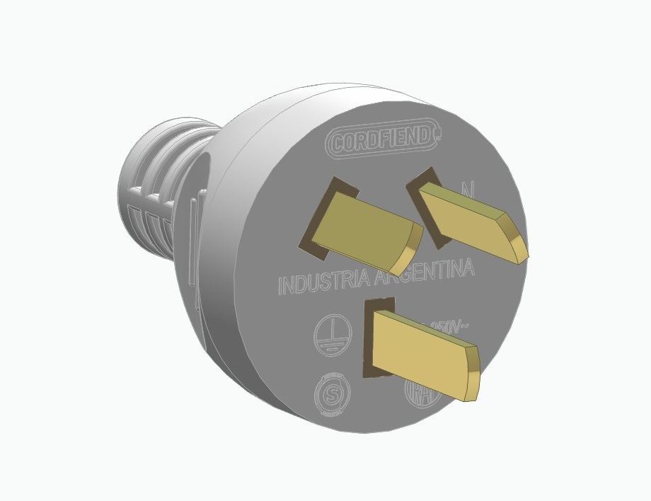 Ficha 10A 2073 Macho Recto